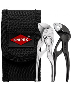 Knipex Комплект с 2 бр. клещи - Cobra 100мм (K8700100), раздвижени 100мм (K8604100), калъф (K001972LE) - K002072V04XS - Цена | L
