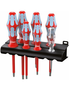 Wera Комплект отвертки, 4x шлиц, 2x PZ, неръждаема стомана, 3165/6 Kraftform VDE 1000V - W022745 - Цена | LEDs4economy