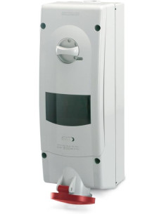 Scame Промишлен контакт 3P+N+Е 16A IP44 с механична блокировка и 6 DIN модула серия Advance 2 - 567.1687 - Цена | LEDs4economy