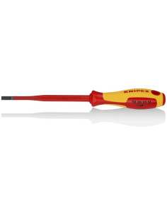 Knipex Отвертка шлиц 5.5 Slim, VDE 1000V жълто-червена ръкохватка 232мм, - K982055SL - Цена | LEDs4economy