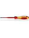 Knipex Отвертка шлиц 4.0 Slim, VDE 1000V жълто-червена ръкохватка 202мм, - K982040SL - Цена | LEDs4economy