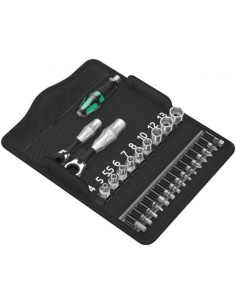 Wera Комплект 2х тресчотки ¼" и отвертка, с вложки и битове, Mini 2 Kraftform Kompakt Zyklop - W135918 - Цена | LEDs4economy