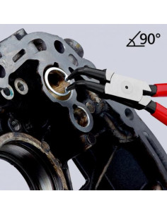Knipex Зегер клещи под ъгъл 90°, Ø19-60мм, червена ръкохватка 170мм, - K4421J21 - Цена | LEDs4economy 2