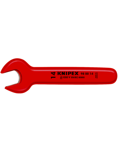 Гаечен ключ отворен 19, VDE 1000V изолиран, Knipex