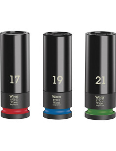 Wera Комплект 3х вложки ½" (17…21), Wheel Impaktor C Set 1 - W004595 - Цена | LEDs4economy
