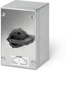 Scame Пакетен прекъсвач Y1 32A 3P+N I-0 в неръждаемо табло 150x160x90mm IP65 Isolators - 590.SGE3205.W - Цена | LEDs4economy