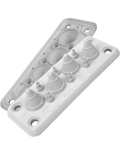 MOREK Панел с кабелни входове MB4/10 за 10 кабела IP55 сив RAL 7035 самогасящ UL94 V0 - MBA2N10W11 - Цена | LEDs4economy