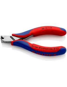 Knipex Клещи резачки, синьо-червена ръкохватка 115мм, с отваряща пружина, - K6412115 - Цена | LEDs4economy