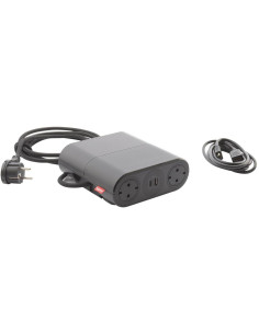 Legrand Разклонител 4x Шуко, USB тип A+C и HDMI 2m, кабел 2.5m и GST18, цвят ЧЕРЕН Incara Link'On - 654887 - Цена | LEDs4economy