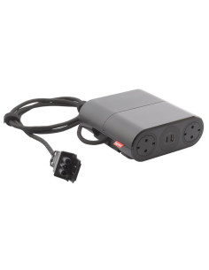 Legrand Разклонител 4x Шуко и USB тип A+C, кабел 2.5m и GST18, цвят ЧЕРЕН Incara Link'On - 654888 - Цена | LEDs4economy