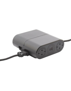 Legrand Разклонител 4x Шуко и USB тип A+C, кабел 2.5m и GST18, цвят ЧЕРЕН Incara Link'On - 654888 - Цена | LEDs4economy 2