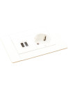 Legrand Мебелна кутия с 1х Шуко и USB тип A+C, кабел 2m, 134x80mm, цвят БЯЛ, Incara Multilink  - 654779 - 2