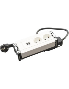 Legrand Мебелна кутия с 2х Шуко и USB тип A+C, кабел 2m, 202x80mm, цвят БЯЛ, Incara Multilink - 654780 - Цена | LEDs4economy 2