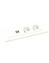 Legrand Мебелна кутия с 2х Шуко и USB тип A+C, кабел 2m, 202x80mm, цвят БЯЛ, Incara Multilink  - 654780 - 3