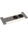 Legrand Мебелна кутия с 2х Шуко и USB тип A+C, кабел 2m, 202x80mm, цвят ЧЕРЕН МЕТАЛ, Incara Multilink  - 654790