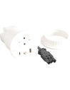 Legrand Модул за вграждане в бюро с 1х Шуко, USB тип A+C и 1х RJ45 Cat.6 UTP, GST18, Ø80mm, цвят БЯЛ, Incara Disq  - 654710F