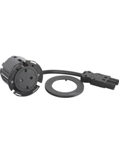 Legrand Модул за вграждане в бюро с 1х Шуко, GST18, Ø60mm, цвят ЧЕРЕН, Incara Disq - 654726F - Цена | LEDs4economy