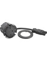Legrand Модул за вграждане в бюро с 1х Шуко, GST18, Ø60mm, цвят ЧЕРЕН, Incara Disq  - 654726F