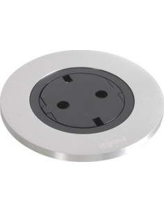 Legrand Модул за вграждане в бюро с 1х Шуко, кабел 2m, Ø60mm, цвят ЧЕРЕН МЕТАЛ, Incara Disq - 654727 - Цена | LEDs4economy 2