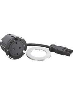Legrand Модул за вграждане в бюро с 1х Шуко, GST18, Ø60mm, цвят ЧЕРЕН МЕТАЛ, Incara Disq - 654727F - Цена | LEDs4economy