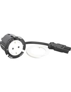 Legrand Модул за вграждане в бюро с 1х Шуко, GST18, Ø60mm, цвят БЯЛ, Incara Disq - 654725F - Цена | LEDs4economy