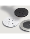 Legrand Модул за вграждане в бюро с 1х Шуко, GST18, Ø60mm, цвят БЯЛ, Incara Disq  - 654725F - 2