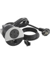 Legrand Модул за вграждане в бюро с 1х Шуко и USB тип A+C, кабел 2m, Ø80mm, цвят ЧЕРЕН МЕТАЛ, Incara Disq  - 654716