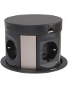 Legrand Мебелна колона Pop-Up, с контакти 4х шуко, 2х USB тип A+C, кабел 2m, Ø120mm, Incara Tower  - 654982 - 3