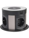 Legrand Мебелна колона Pop-Up, с контакти 4х шуко, 2х USB тип A+C, индуктивно зарядно 10W, кабел 2m, Ø120mm, Incara Tower  - 654 - 4