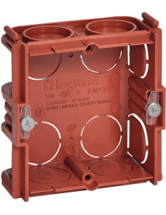 Legrand Конзолна кутия за тухлени стени 2 мод. с винтове квадратна дълб.30мм Batibox - 080131 - Цена | LEDs4economy