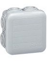 Legrand Разклонителна кутия открит монтаж 65x65x40мм гладка IP55 цвят Сив Plexo - 092005 - Цена | LEDs4economy