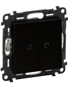 Legrand Сериен девиаторен ключ индикация LED черен Valena Life 756319