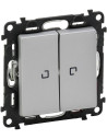 Legrand Сериен девиаторен ключ с индикация 0.15мА LED цвят алуминий Valena Life - 752309 - Цена | LEDs4economy