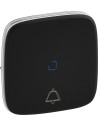 Legrand Лицев панел за бутон с подсветка и символ звънец цвят Черен Valena Allure - 755093 - Цена | LEDs4economy