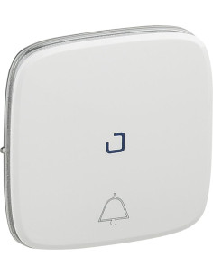 Legrand Лицев панел за бутон с подсветка и символ звънец цвят Бял Valena Allure - 755090 - Цена | LEDs4economy