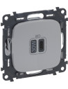 Legrand Розетка USB за зареждане тип C Power Delivery 30W цвят Алуминий Valena Allure (комплект с механизъм) - 755508 - Цена | L