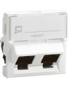 Legrand Розетка 2хRJ45 FTP cat.6 2 мод. 45° излаз цвят бял Mosaic - 076506 - Цена | LEDs4economy