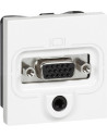 Legrand Розетка HD15-VGA+ аудио жак 3.5мм2 2 мод. с клемна връзка цвят бял Mosaic - 078774 - Цена | LEDs4economy