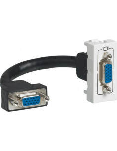 Legrand Розетка HD15-VGA 1 мод. с кабел 15см цвят бял Mosaic - 078777 - Цена | LEDs4economy