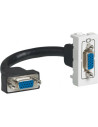 Legrand Розетка HD15-VGA 1 мод. с кабел 15см цвят бял Mosaic - 078777 - Цена | LEDs4economy