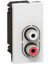 Legrand Розетка RCA за стерео аудио сигнал 1 мод. цвят бял Mosaic - 078753 - Цена | LEDs4economy