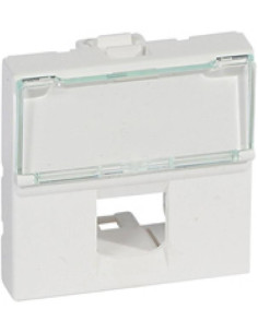 Legrand Лицев панел бял 45х45мм за 1х RJ45 Keystone, плосък прав изход - 078604 - Цена | LEDs4economy