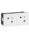 Legrand Контакт ФРЕНСКИ стандарт ДВОЕН 45° плосък 4 мод. цвят бял Mosaic - 278164L - Цена | LEDs4economy