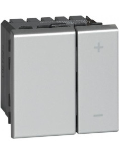 Legrand Димер бутонен R3-400W L3-400VA LED3-75W цвят алуминий Mosaic - 079207 - Цена | LEDs4economy