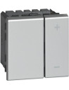 Legrand Димер бутонен R3-400W L3-400VA LED3-75W цвят алуминий Mosaic - 079207 - Цена | LEDs4economy