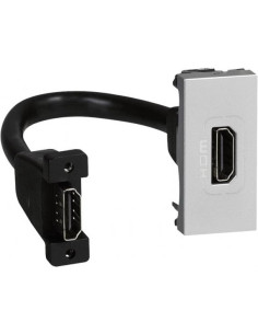Legrand Розетка HDMI 1 мод. с кабел 15см. цвят алуминий Mosaic - 079378 - Цена | LEDs4economy