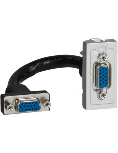 Legrand Розетка HD15-VGA с 15см. кабел 1 мод. цвят алуминий Моsaic - 079377 - Цена | LEDs4economy