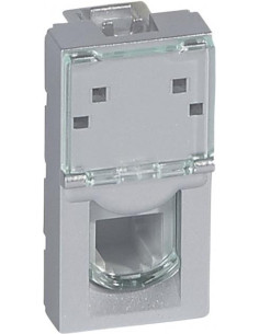 Legrand Розетка RJ11 1 мод. цвят алуминий Mosaic - 079231 - Цена | LEDs4economy