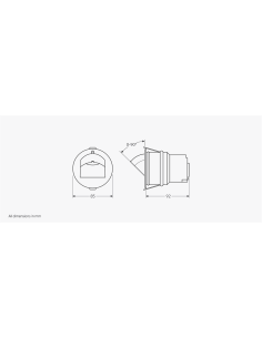 Legrand Датчик за присъствие PIR, за вграждане в таван, 90°, обхват 24m @ h2,8m, IP40, EBDRC-PRM, CP Electronics - CP111000 - Це 2