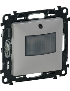 Legrand Датчик за движение PIR, 120°, обхват 8m @ h1.2m, LED ≤ 100W, без неутрала, цвят алуминий Valena Life - 752370A - Цена | 